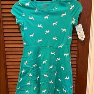 Cat & Jack Green Unicorn Dress